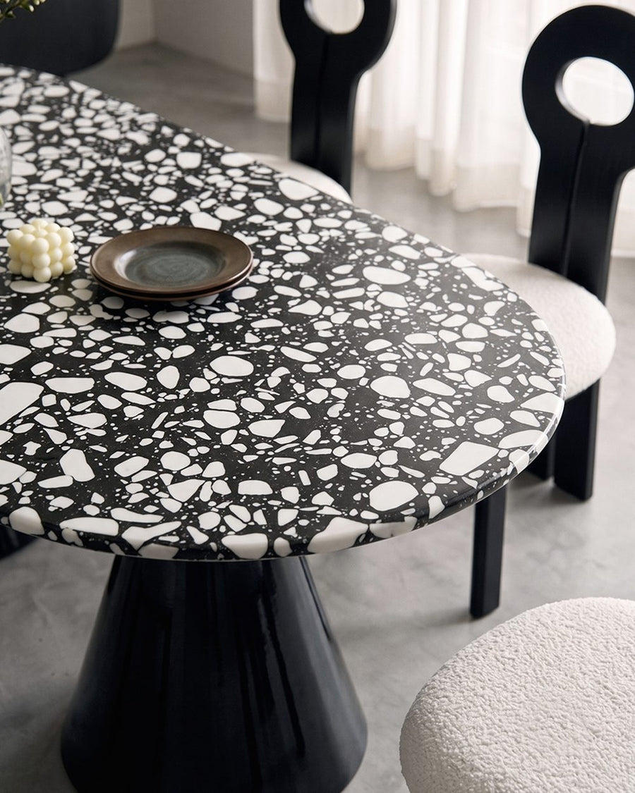 Gordon Dining Table, Black & Marble 产品图 15