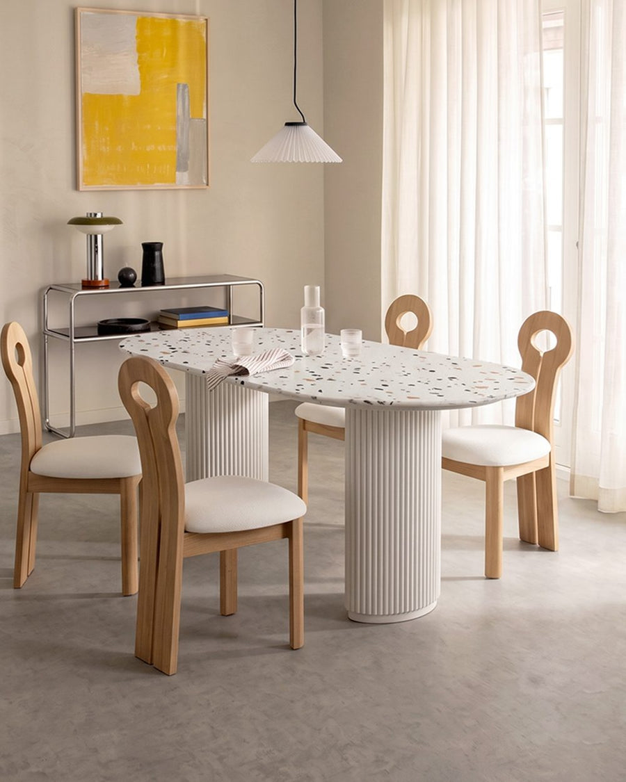 Humphry Dining Table, Terrazzo, White 产品图 12