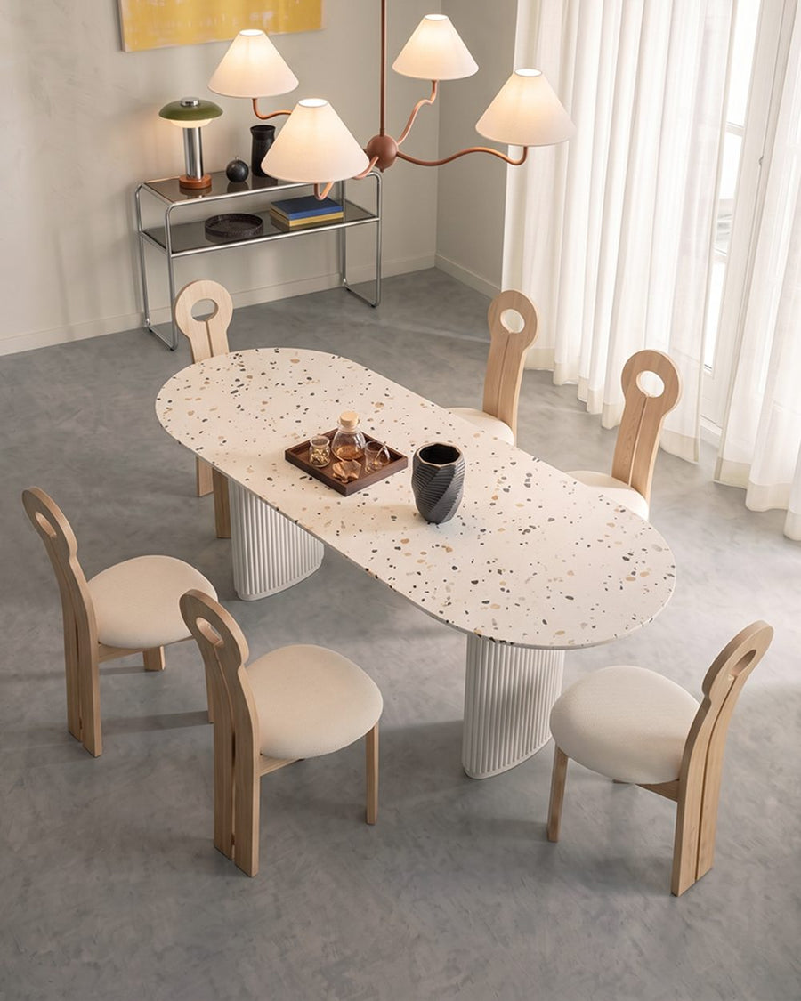 Humphry Dining Table, Terrazzo, White 产品图 17
