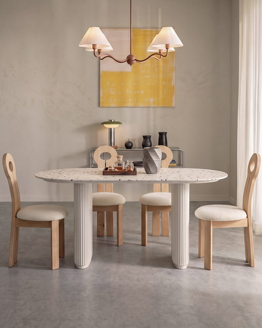 Humphry Dining Table, Terrazzo, White 产品图 16