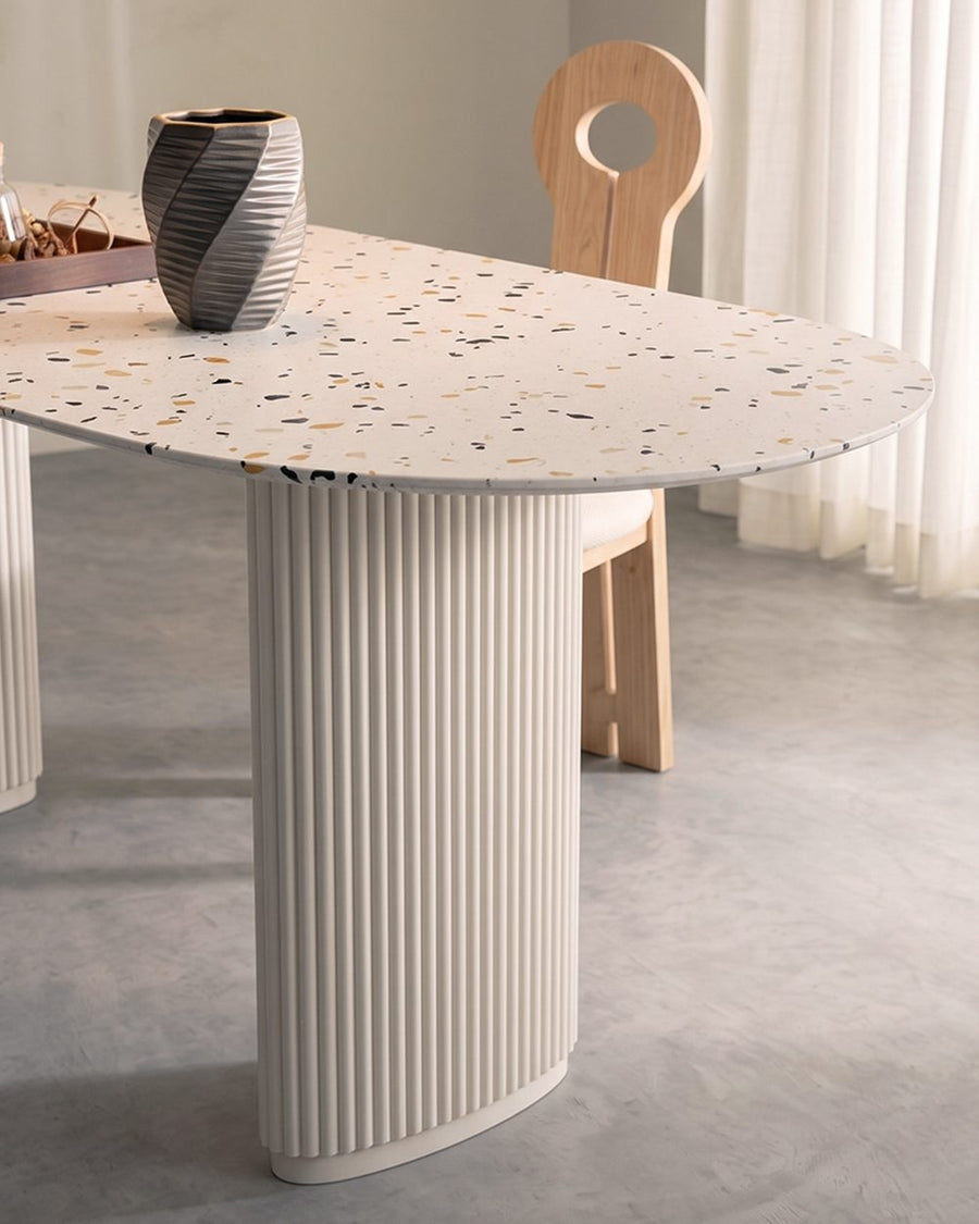 Humphry Dining Table, Terrazzo, White 产品图 19