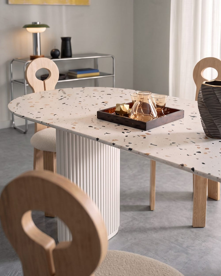 Humphry Dining Table, Terrazzo, White 产品图 20