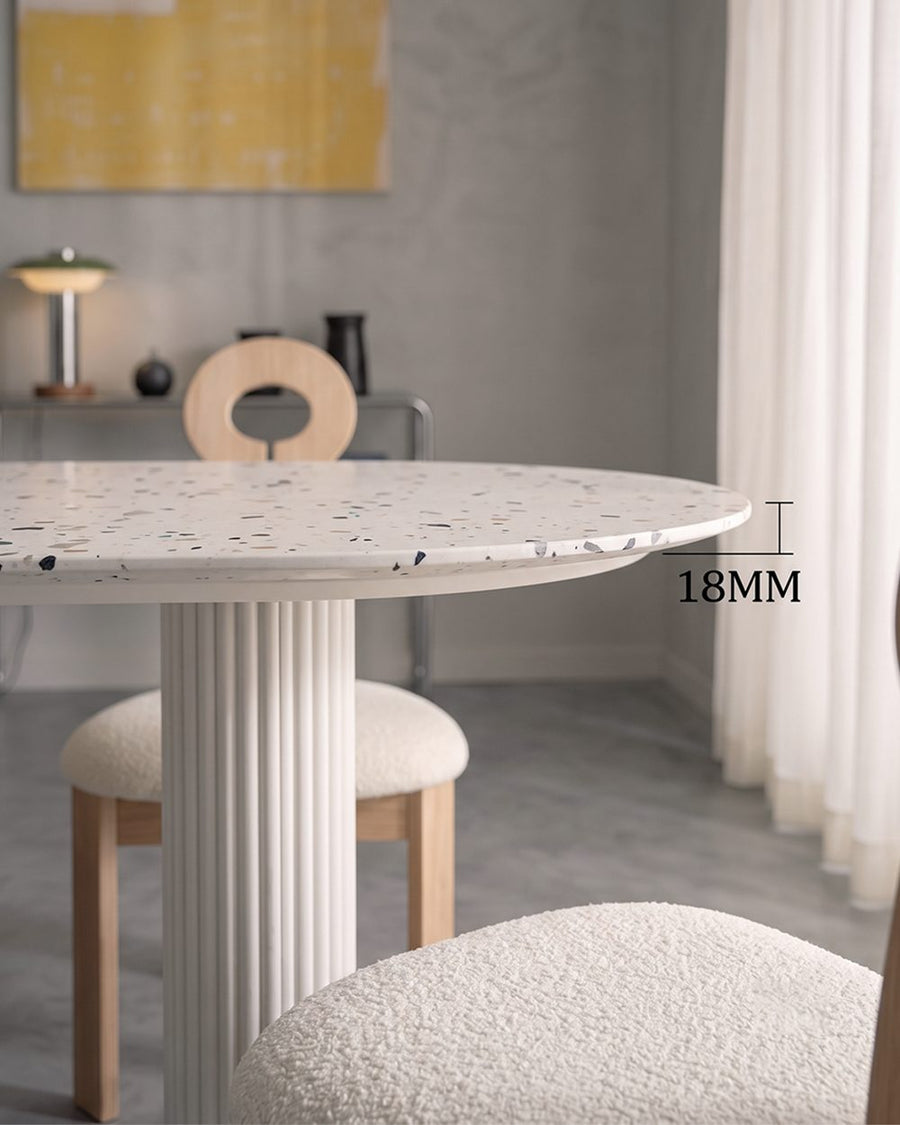 Humphry Dining Table, Terrazzo, White 产品图 21