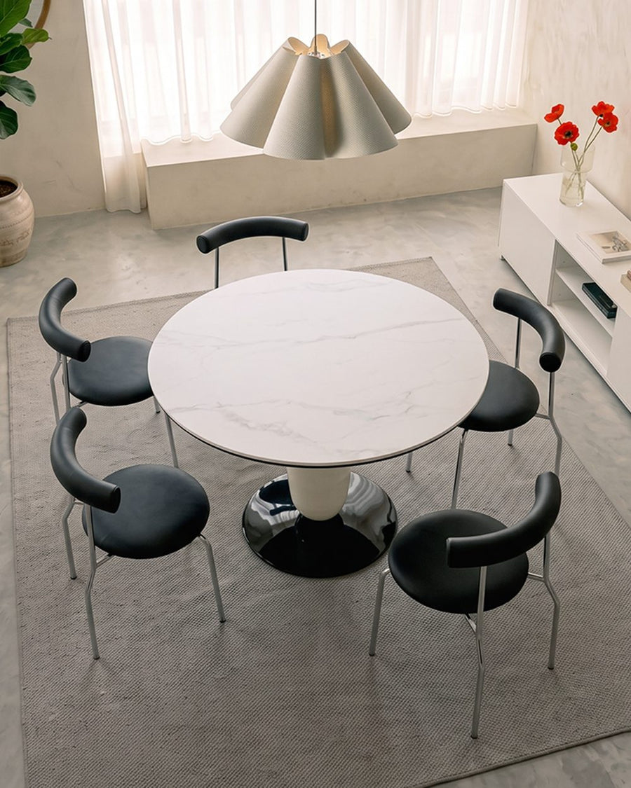 Elmer Round Dining Table, White Top 产品图 10