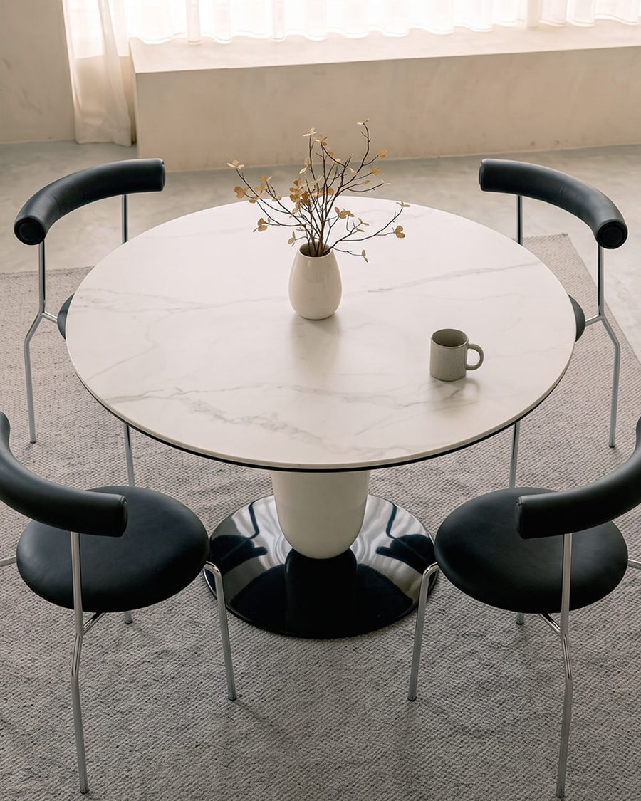 Elmer Round Dining Table, White Top 产品图 11