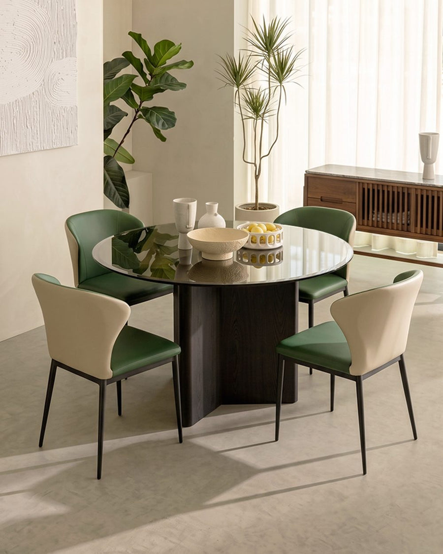 Tricia Dining Table, Black Glass Top 产品图 9