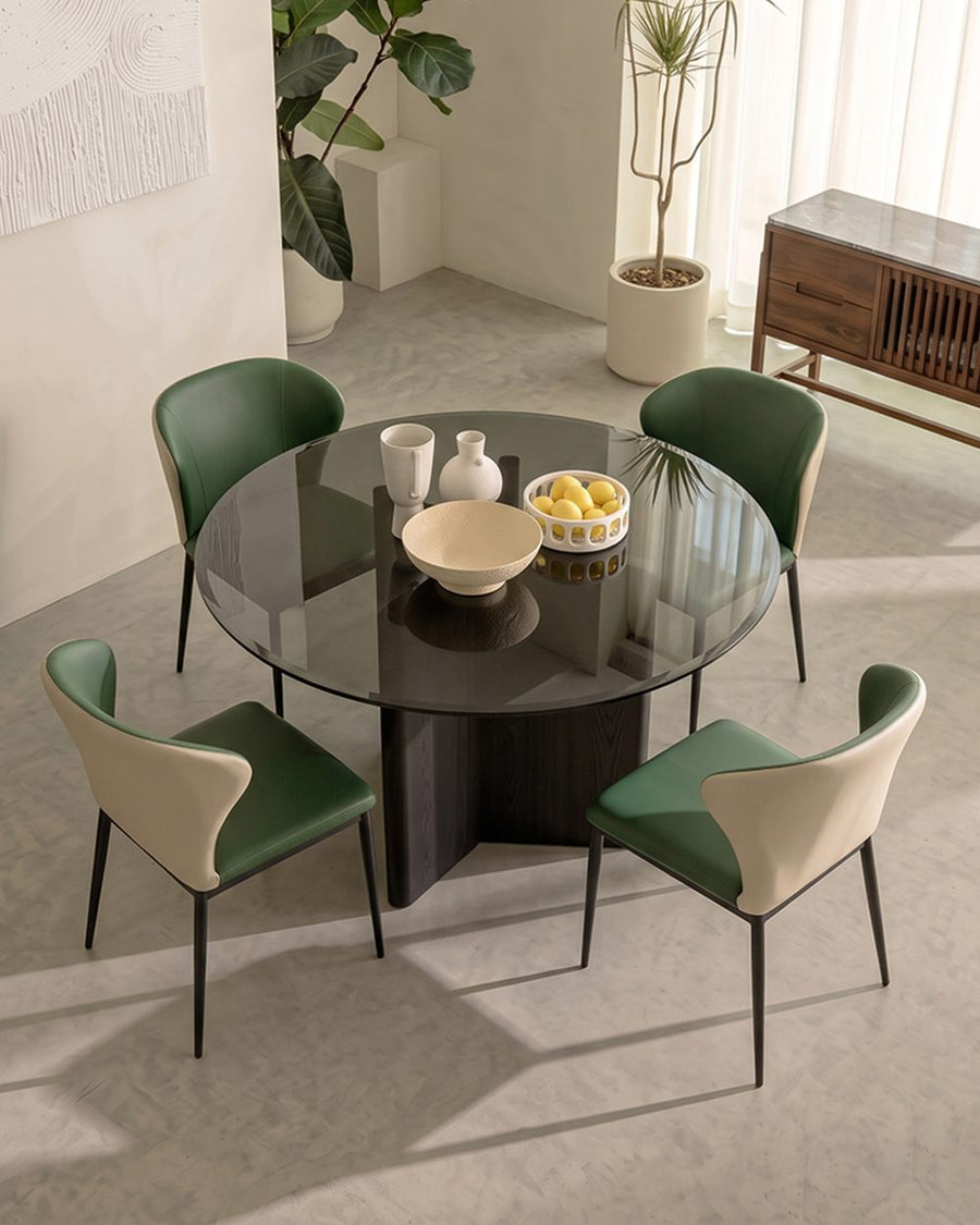 Tricia Dining Table, Black Glass Top 产品图 10