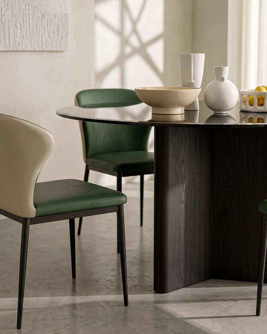 Tricia Dining Table, Black Glass Top 产品图 14