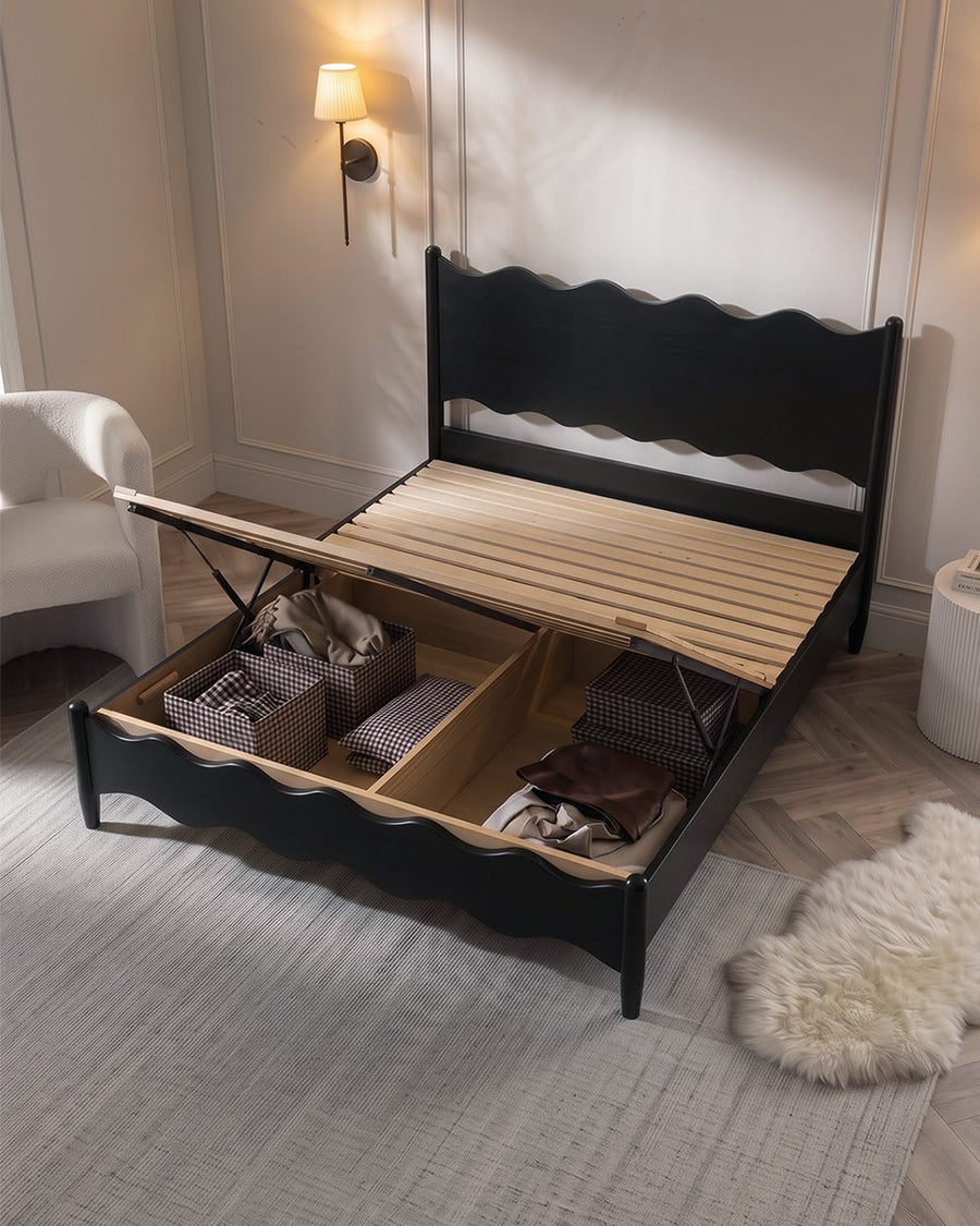 Agatha Queen Size / King Size / Super King Size Storage Bed, Black 产品图 16