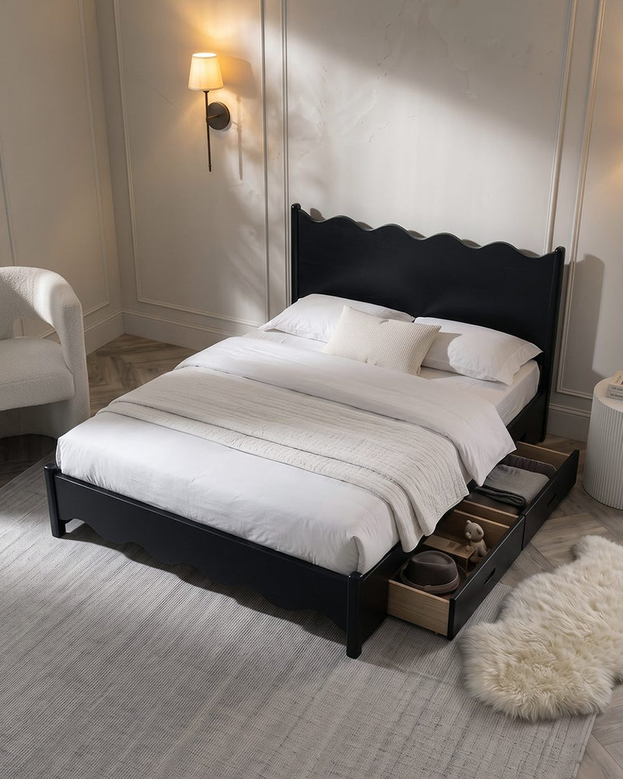 Agatha Queen Size / King Size / Super King Size Storage Bed, Black 产品图 17