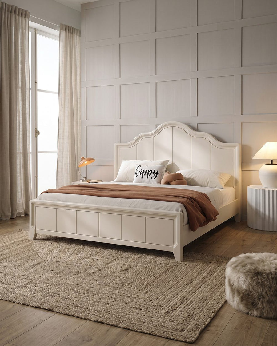 Agnes King Size / Super King Size Bed With Storage, Cream 产品图 11