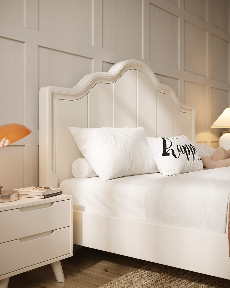 Agnes King Size / Super King Size Bed With Storage, Cream 产品图 14