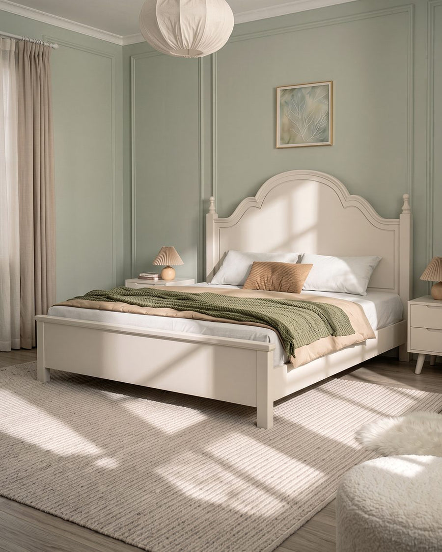 Andrea King Size / Super King Size Bed With Storage, Cream 产品图 11