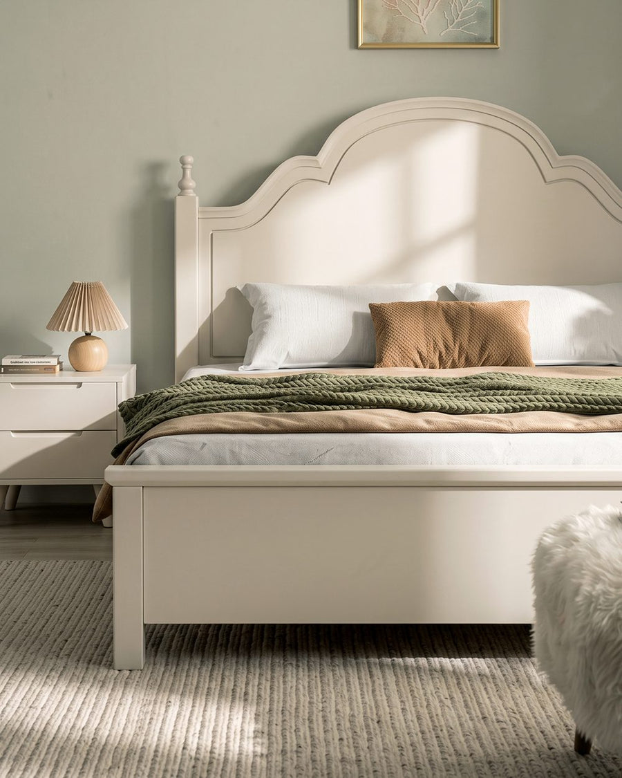 Andrea King Size / Super King Size Bed With Storage, Cream 产品图 15