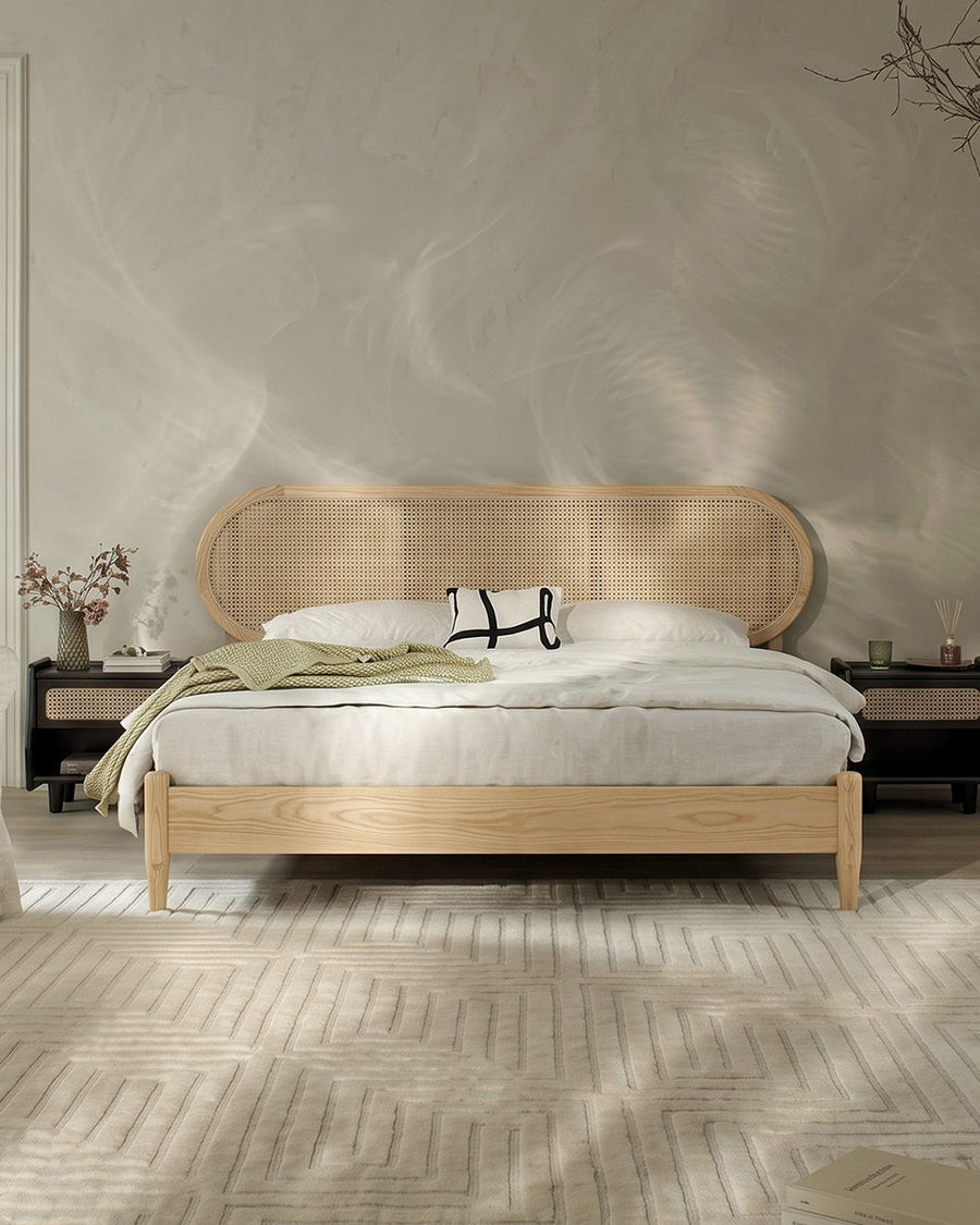Barbara Queen Size, King Size, Super King Size Bed, Rattan 产品图 14