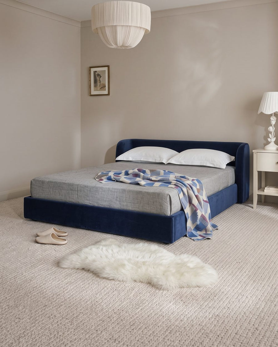 Heloise King Size Bed, Super King Size, Velvet 产品图 7