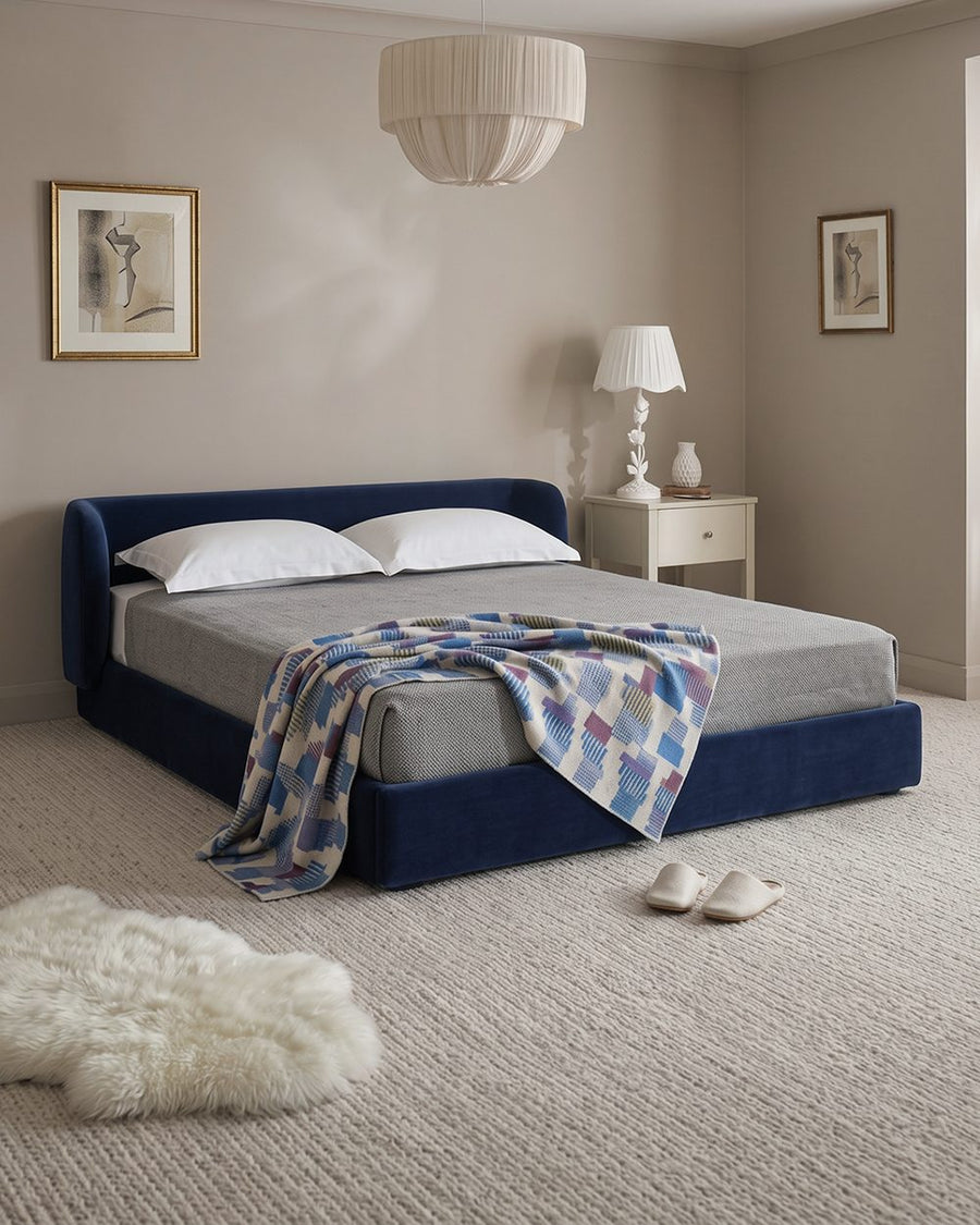 Heloise King Size Bed, Super King Size, Velvet 产品图 9