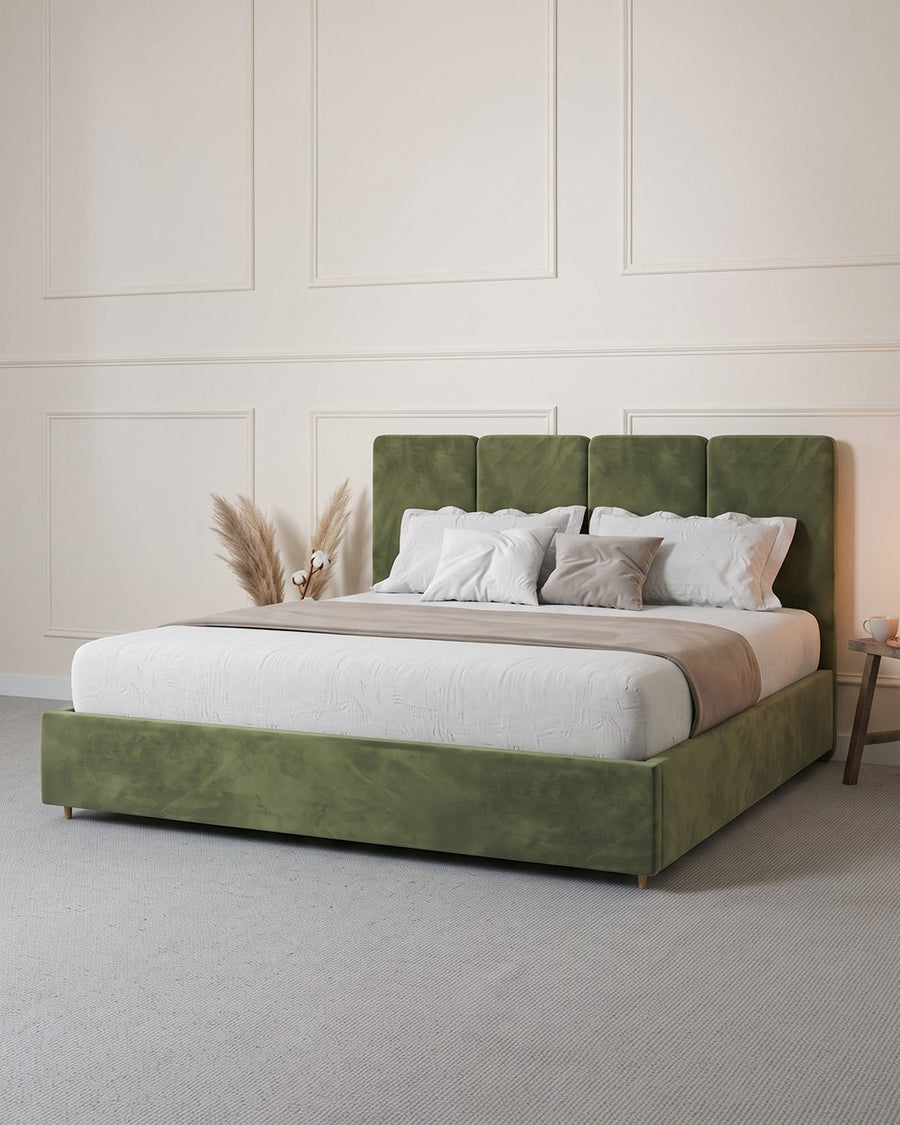Denice King Size Bed, Super King Size Bed, Velvet 产品图 7