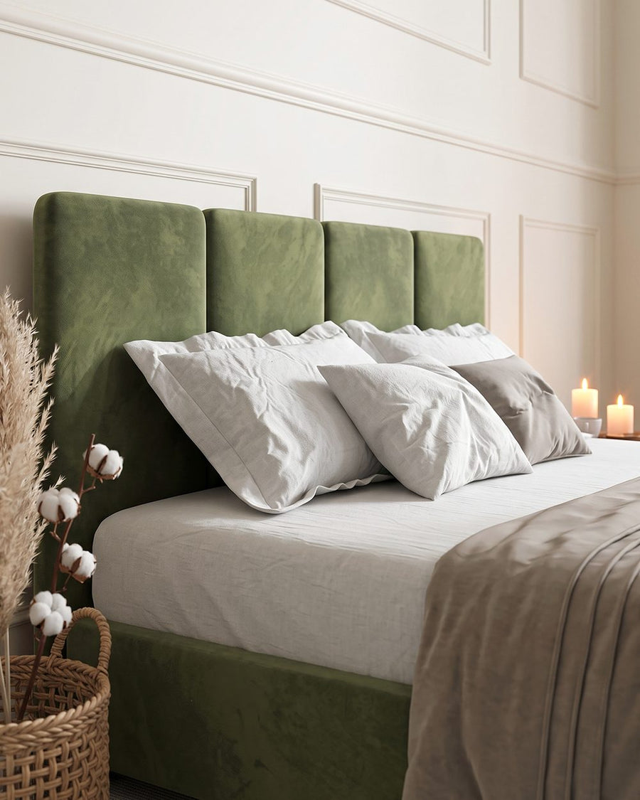 Denice King Size Bed, Super King Size Bed, Velvet 产品图 10