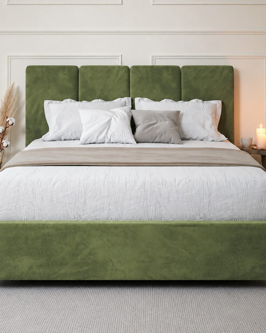 Denice King Size Bed, Super King Size Bed, Velvet 产品图 12