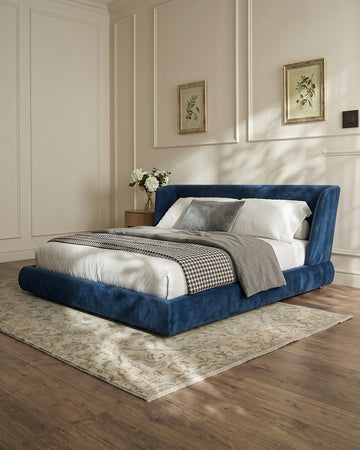 Diana King Size Bed, Super King Size Bed, Velvet