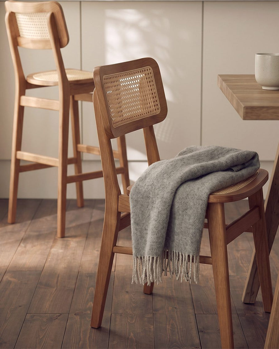 Anya Bar Stool, Rattan & Solid Wood 产品图 11