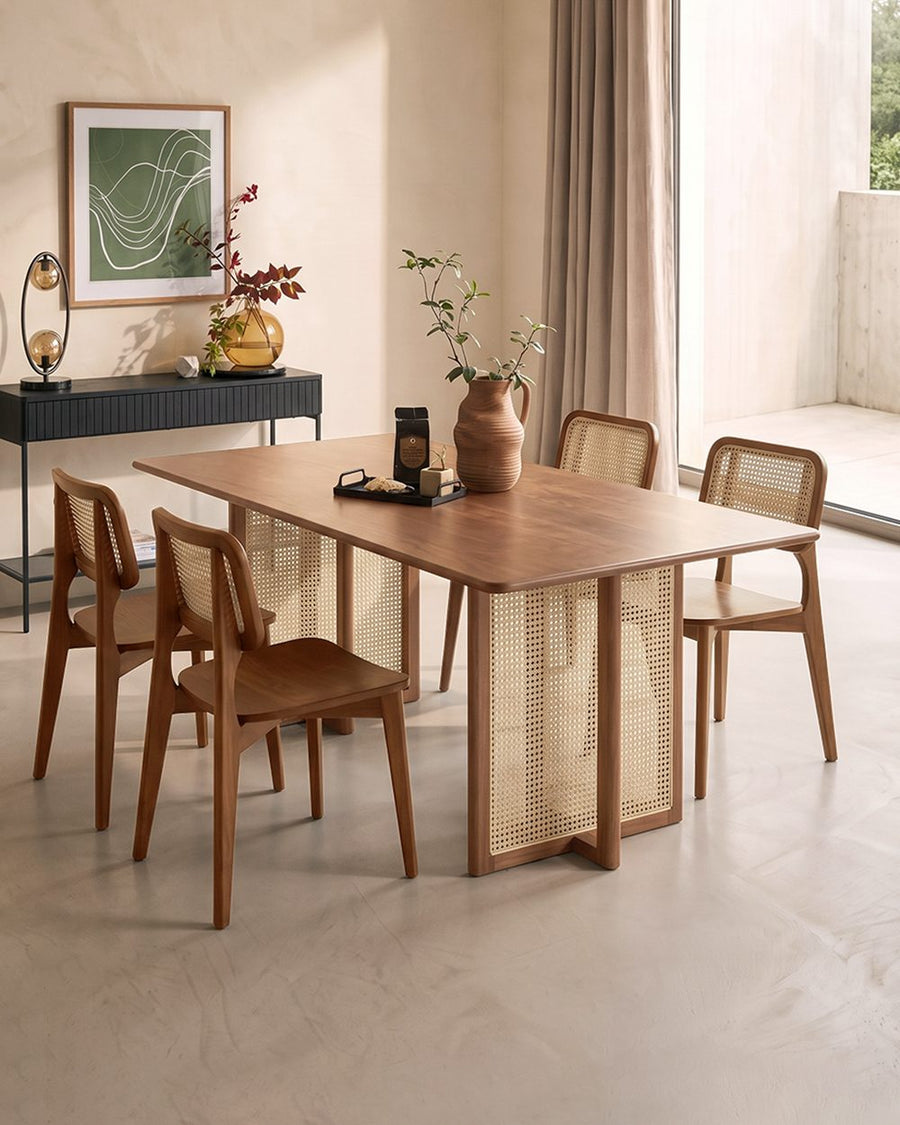 Isla Dining Table, Rattan & Solid Wood 产品图 12