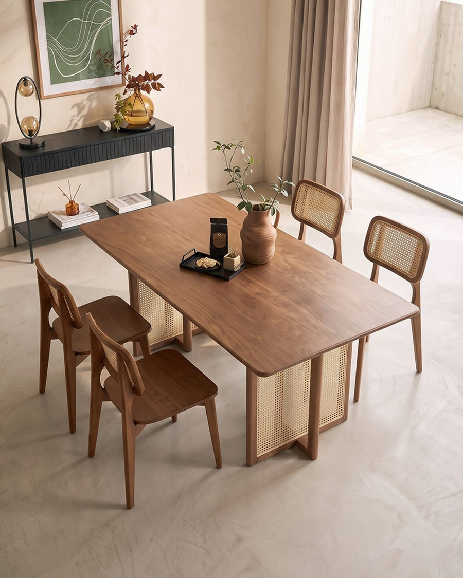 Isla Dining Table, Rattan & Solid Wood 产品图 13