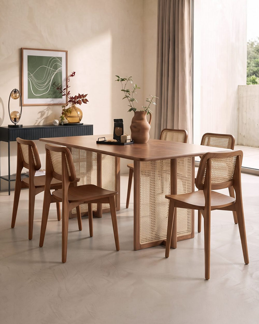Isla Dining Table, Rattan & Solid Wood 产品图 14