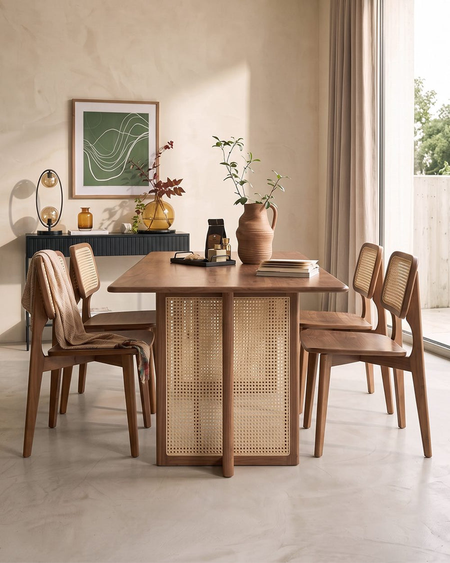 Isla Dining Table, Rattan & Solid Wood 产品图 15
