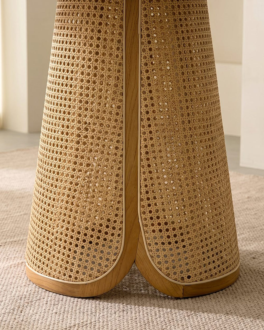 Skylar Rattan Dining Table, Rattan & Solid Wood 产品图 17