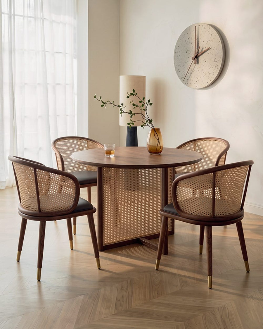 Margot Rattan Dining Table, Solid Wood & Rattan 产品图 13