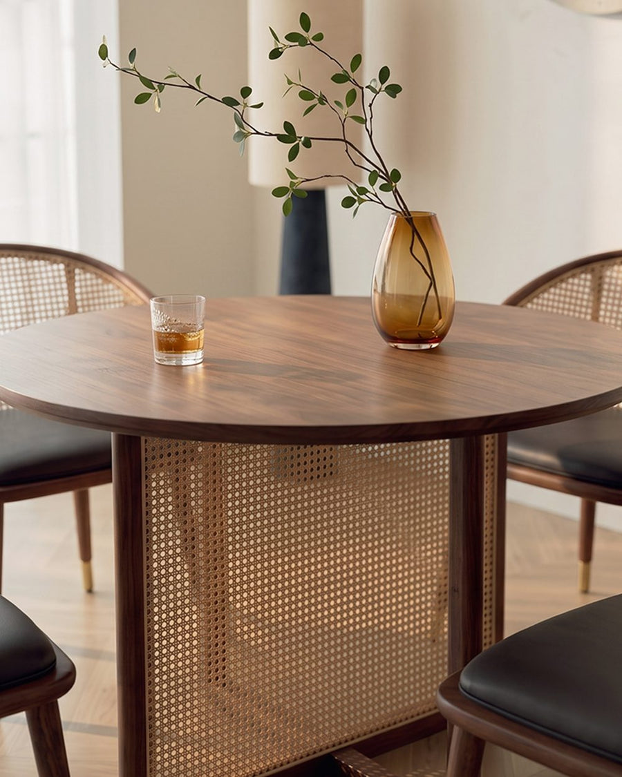 Margot Rattan Dining Table, Solid Wood & Rattan 产品图 17