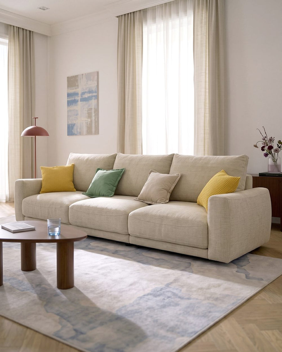 Caleb Modern Two Seater, Three Seater, Four Seater Sofa, Cotton Linen 产品图 13