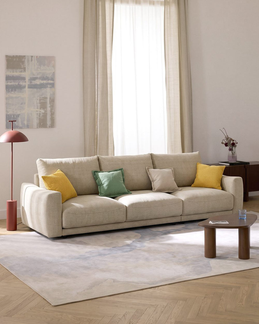 Caleb Modern Two Seater, Three Seater, Four Seater Sofa, Cotton Linen 产品图 15