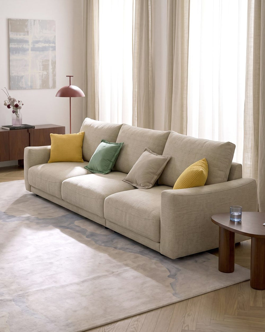 Caleb Modern Two Seater, Three Seater, Four Seater Sofa, Cotton Linen 产品图 16