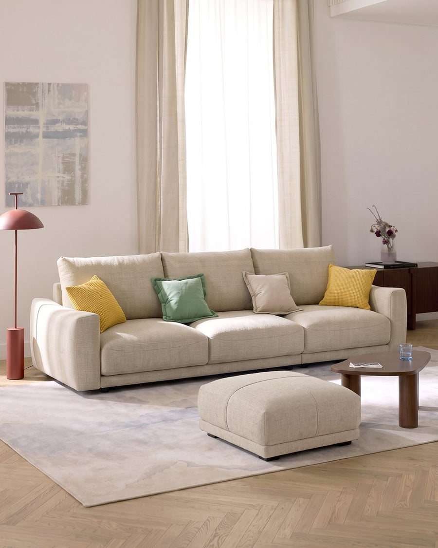 Caleb Modern Two Seater, Three Seater, Four Seater Sofa, Cotton Linen 产品图 17