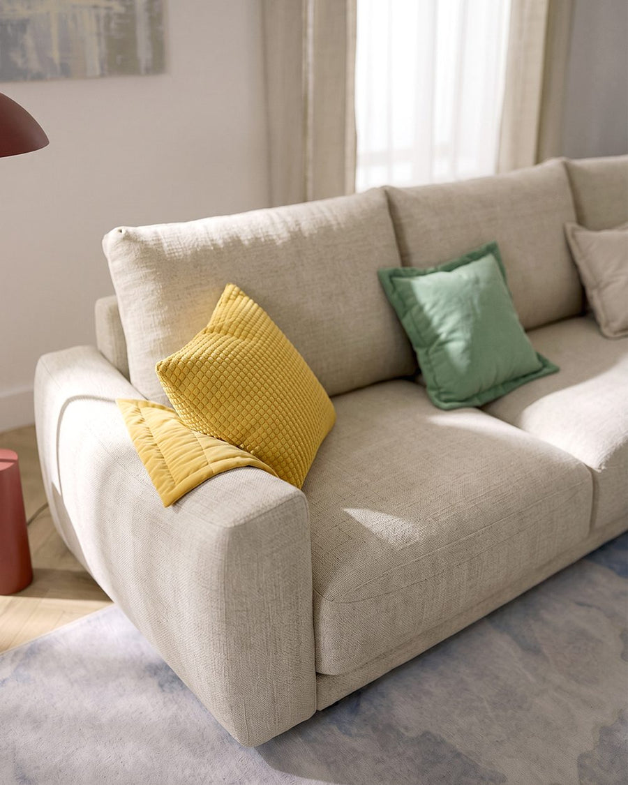 Caleb Modern Two Seater, Three Seater, Four Seater Sofa, Cotton Linen 产品图 19