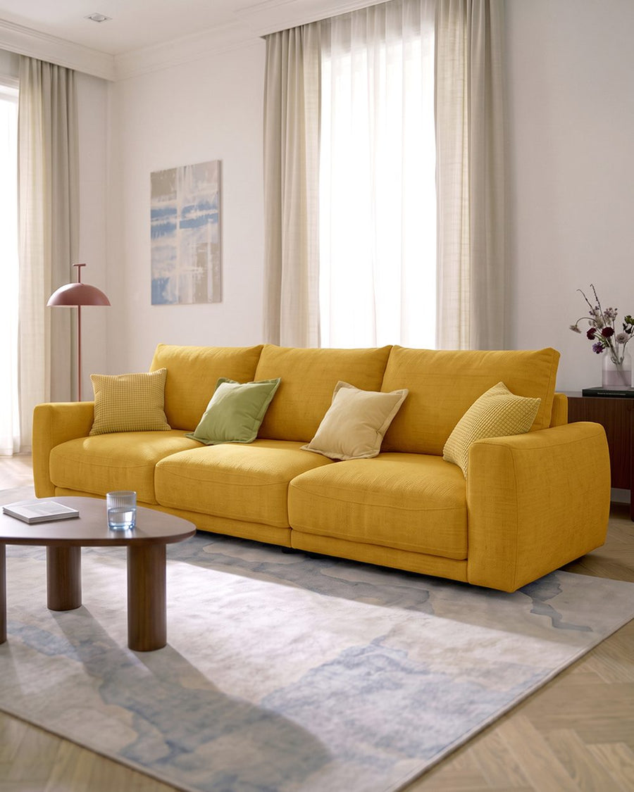 Caleb Modern Two Seater, Three Seater, Four Seater Sofa, Cotton Linen 产品图 17