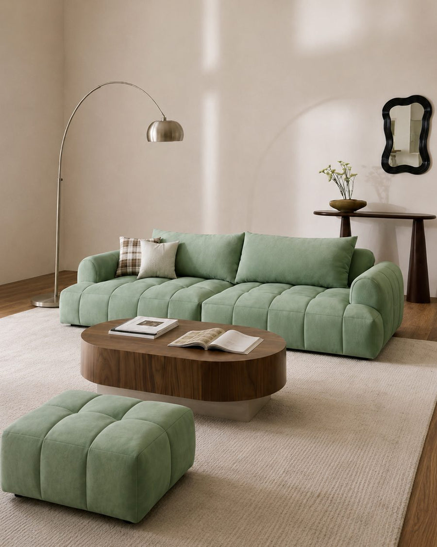 Grayson Puff Two Seater, Three Seater, Four Seater Sofa, Suede 产品图 13