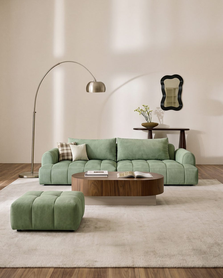 Grayson Puff Two Seater, Three Seater, Four Seater Sofa, Suede 产品图 14
