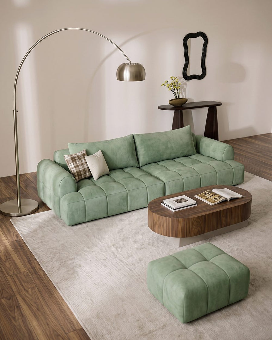 Grayson Puff Two Seater, Three Seater, Four Seater Sofa, Suede 产品图 15