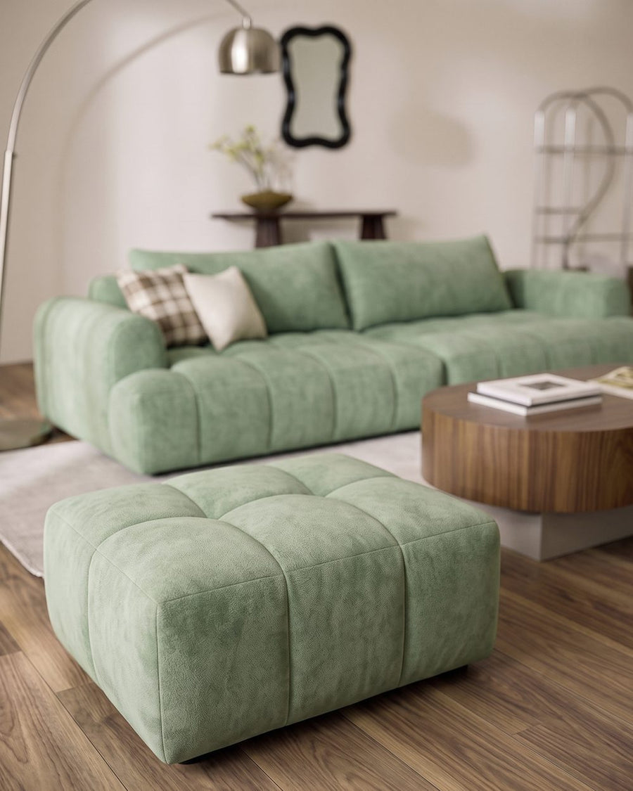 Grayson Puff Two Seater, Three Seater, Four Seater Sofa, Suede 产品图 16