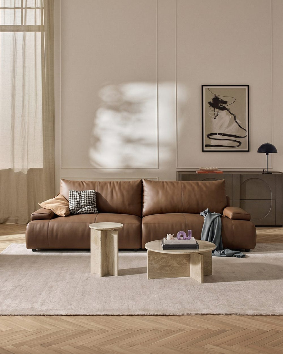Zane Two Seater Sofa, Three Seater Sofa, Real Leather 产品图 11