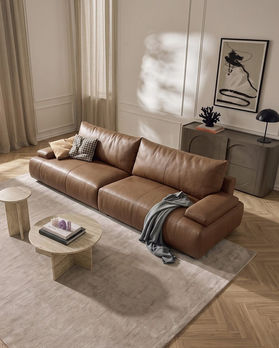 Zane Two Seater Sofa, Three Seater Sofa, Real Leather 产品图 12
