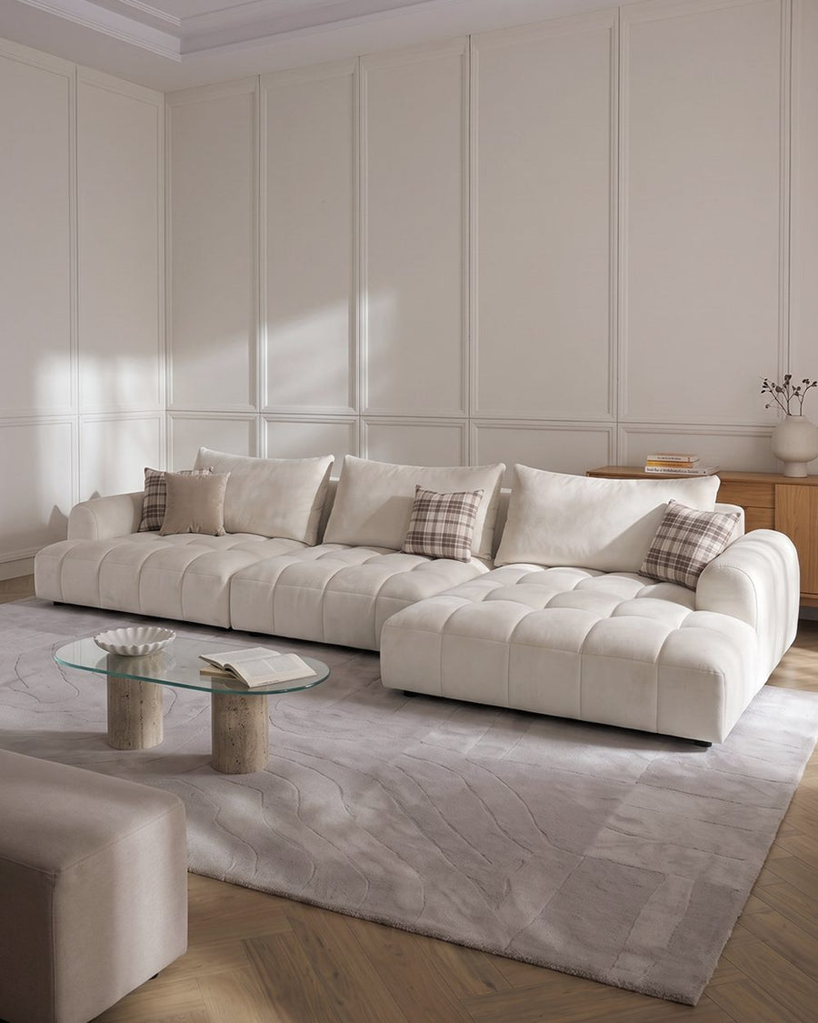 Delilah Violet Three Seater Corner Sofa, Cream, Clearance 产品图 14