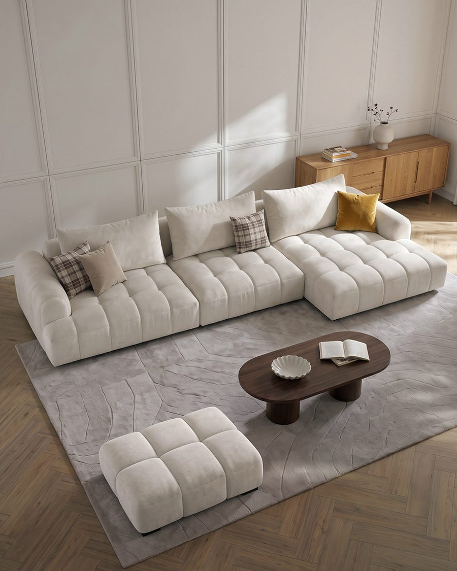 Delilah Violet Three Seater Corner Sofa, Cream, Clearance 产品图 15