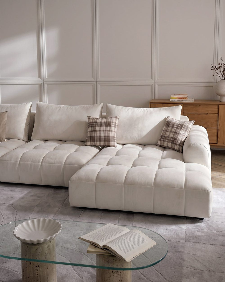 Delilah Violet Three Seater Corner Sofa, Cream, Clearance 产品图 19