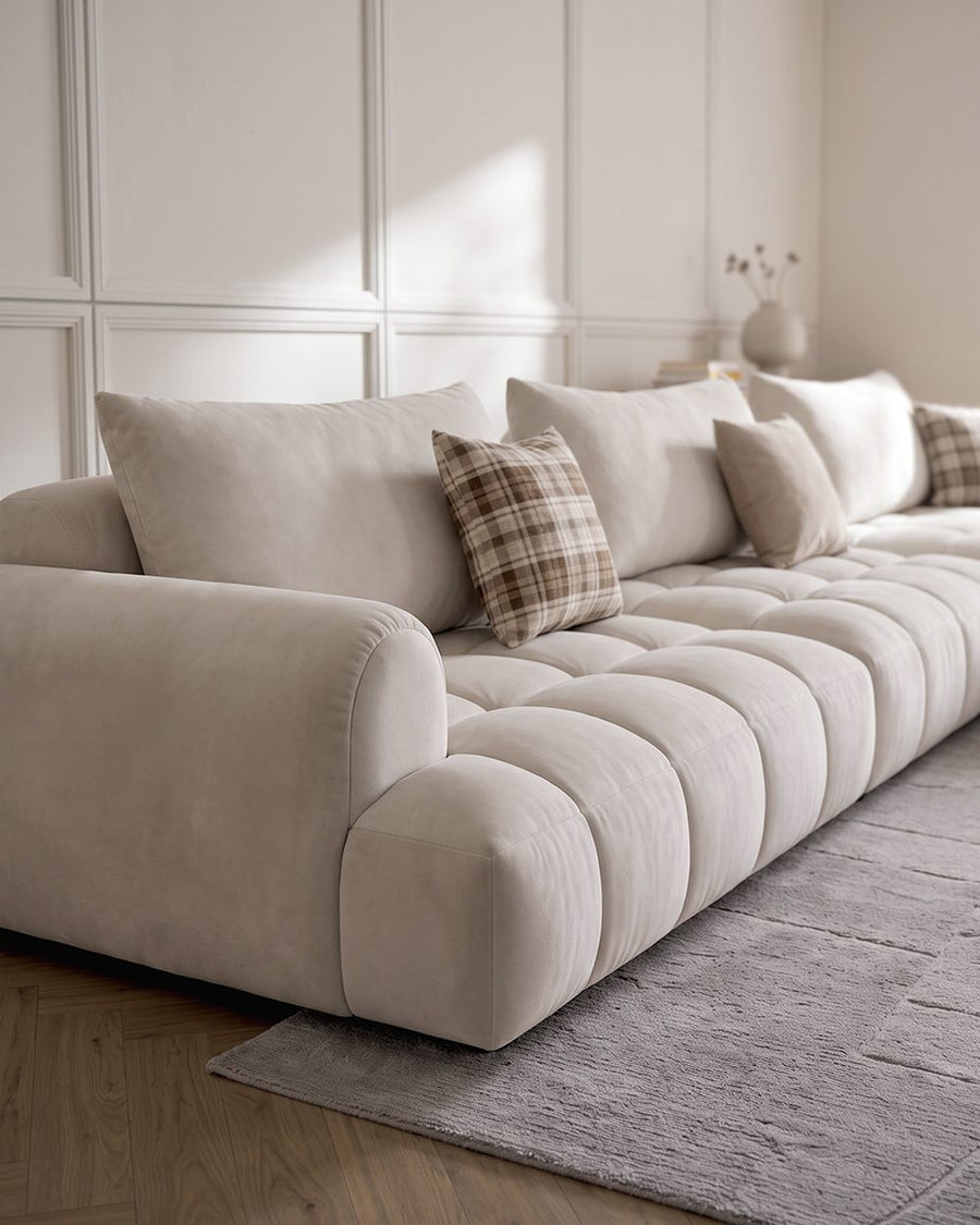 Delilah Violet Three Seater Corner Sofa, Cream, Clearance 产品图 20