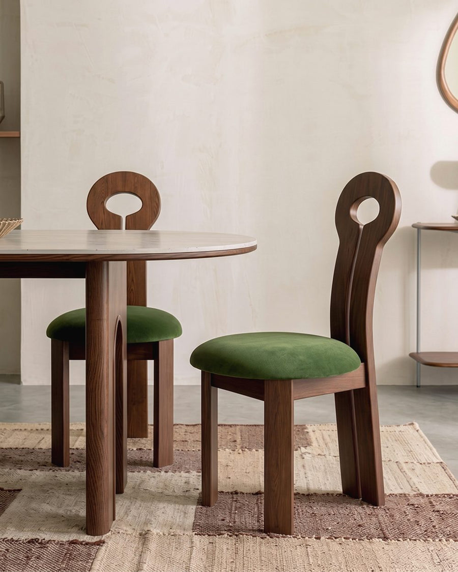 Stephanie Dining Table Set, Dark Oak & Cream 产品图 12